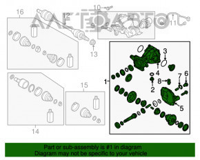 Diferențialul spate reductor Hyundai Santa FE Sport 17-18 recondiționat