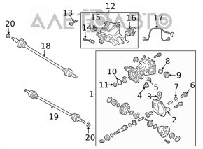 Diferențialul spate reductor Hyundai Santa FE 19-20 nou OEM KOR