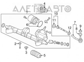 Рулевая тяга левая Honda Accord 13-17 2.4 d20