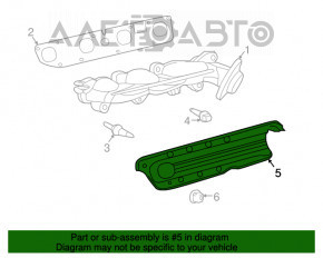 Protecția colectorului de evacuare stânga pentru Dodge Challenger 09- 5.7