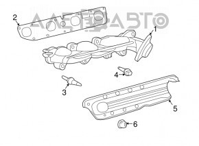 Protecția colectorului de evacuare dreapta pentru Dodge Challenger 09- 5.7