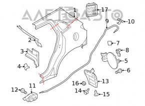 Aripa spate stânga Mitsubishi Outlander Sport ASX 10- nou, neoriginal.