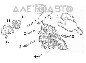 Pompă de apă Dodge Durango 11-12 5.7