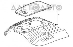 Capacul motorului Dodge Durango 11- 5.7