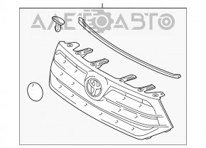 Решетка радиатора grill Toyota Highlander 11-13 новый неоригинал FPS