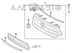 Grila radiatorului Toyota Highlander 11-13