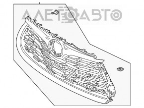 Grila radiatorului Toyota Highlander 20- fără emblemă pentru cameră