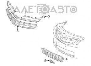 Grila radiatorului Toyota Camry 40 10-11 crom