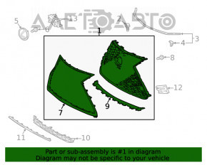 Решетка радиатора grill Lexus NX300 18-21 F-sport, в сборе, без парктроников