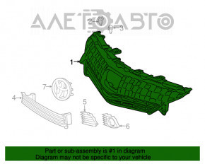 Grila radiatorului Toyota Prius V 12-14 pre-restilizare