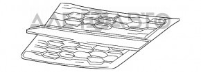 Grila radiatorului stânga Toyota Rav4 13-15 pre-restilizare