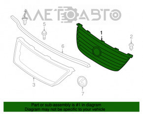 Решетка радиатора grill с эмблемой Lexus ES350 07-09 царапины, вздулась краска