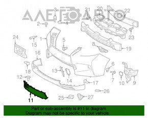 Grila inferioară a barei de protecție față Lexus RX350 RX450h 13-15 restilizată F-sport