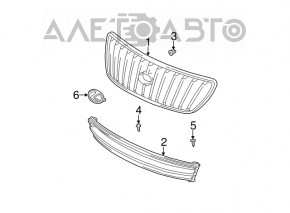 Grila superioară a bara de protecție față pentru Lexus RX300 98-03