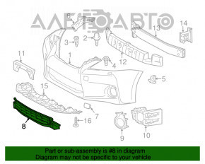 Нижняя решетка переднего бампера Lexus CT200h 11-13 дорест
