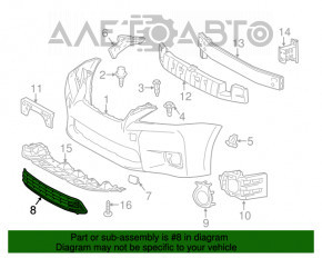 Grila inferioară a bara de protecție față pentru Lexus CT200h 11-13 pre-facelift