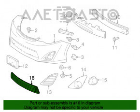 Нижняя решетка переднего бампера Toyota Camry v50 12-14 usa LE TW