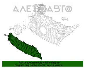 Grila inferioară a bara de protecție față pentru Lexus ES350 13-15, nouă, originală OEM