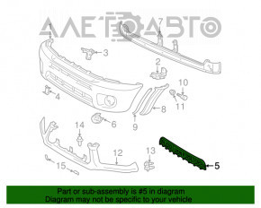 Нижняя решетка переднего бампера Toyota Rav4 00-05