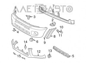 Нижняя решетка переднего бампера Toyota Rav4 00-05