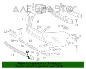 Хром заглушка переднего бампера правая Lexus RX350 RX450h 13-15 рест TOYOTA