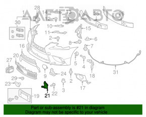 Заглушка нижней решетка переднего бампера правая Lexus IS 14-16 fsport дорест