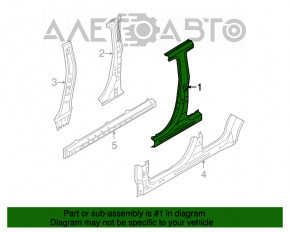 Bara centrală dreapta a caroseriei Mitsubishi Outlander Sport ASX 10-