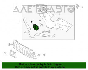 Emblema siglei Toyota pentru grila radiatorului Toyota Camry v70 18- sub radar, nisip.