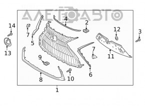 Grila radiatorului pentru Lexus ES250 ES350 19-21