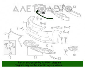 Уплотнитель капота на бампере Lexus ES300h ES350 13-15 дорест