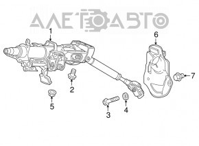 Рулевая колонка с карданчиком Honda CRV 17-22 EX, EX-L, Touring, ржавая