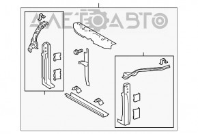 Televizorul panoului radiatorului Toyota Sienna 11-17 nou, neoriginal.