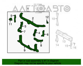 Televizor panou radiator Lexus RX300 98-03 nou OEM original