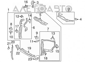 Ocularul televizorului stâng al Toyota Highlander 11-13