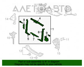 Televizorul panoului de radiatoare pentru Lexus NX200t NX300 NX300h 15-21, nou, original OEM.