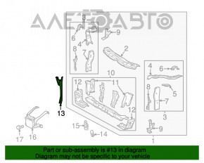 Bara de blocare a capotei Lexus ES300h ES350 13-15 nou original