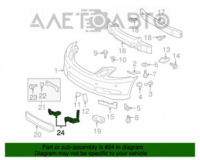 Воздуховод охлаждения тормозов левый Lexus GS300 GS350 GS430 GS450h 06-07 нет патрубка