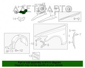 Conducta de aerisire a frânelor stânga pentru Lexus LS460 LS600h 07-09, suporturile sunt rupte