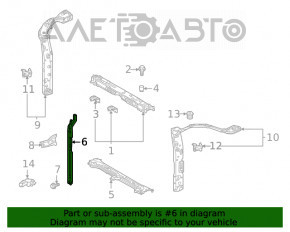 Bara de blocare a capotei Toyota Highlander 20- original OEM nou.