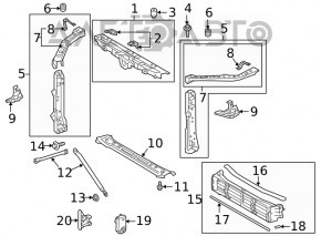 Suportul drept al televizorului Toyota Camry v70 18- nou OEM original