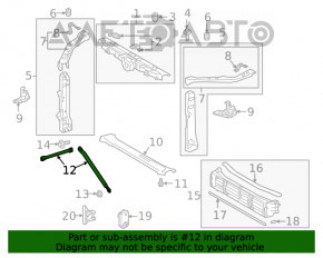 Suportul drept al televizorului Toyota Camry v70 18- nou OEM original