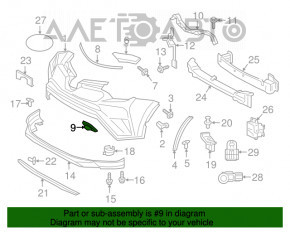 Capacul carligului de tractare pentru bara fata stanga Toyota RAV4 16-18, model nou, original OEM