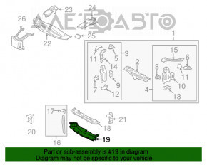 Deflectorul radiatorului inferior pentru Lexus GS300 GS350 GS430 GS450h 06-07.