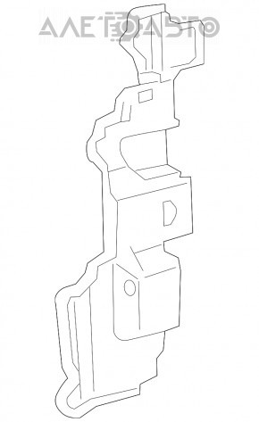 Deflectorul radiatorului drept pentru Lexus ES300h 13-15 pre-restilizare