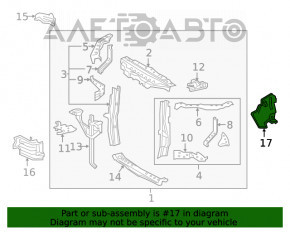 Grila radiatorului dreapta sus Lexus RX350 16-22 nou OEM original