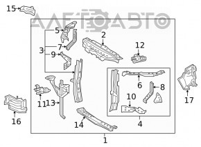 Grila radiatorului dreapta sus Lexus RX350 16-22 nou OEM original