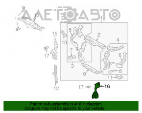 Deflector radiator stânga Lexus RX400h 06-09