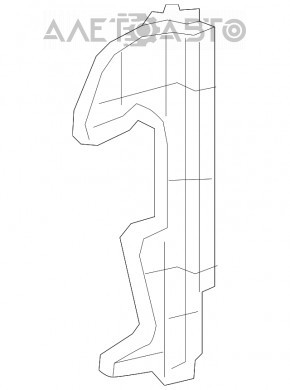 Deflectorul radiatorului stânga Toyota Sienna 11-14 3.5 crăpat.