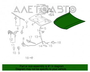 Капот голый Lexus GS300 GS350 GS430 GS450h 06-11