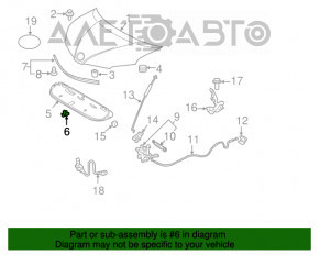 Clipsa de izolare a capotei Toyota Highlander 20-